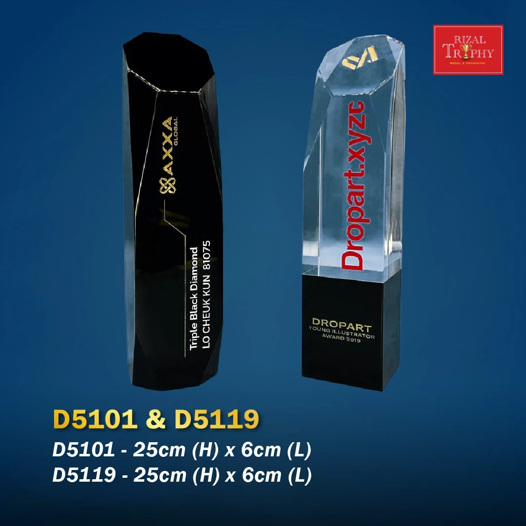 D5101 & D5119 Crystal Trophy