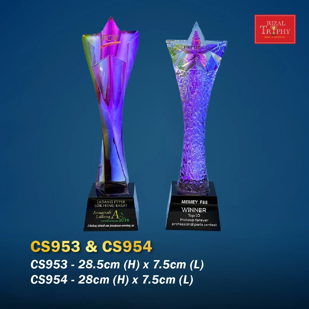 CS953 & CS954 Crystal Trophy