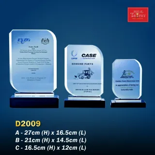 Trophy Crystal Plaque - Rizal Trophy