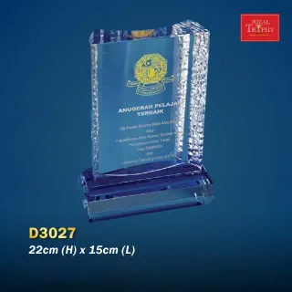 Trophy Crystal Plaque - Rizal Trophy