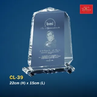 Trophy Crystal Plaque - Rizal Trophy