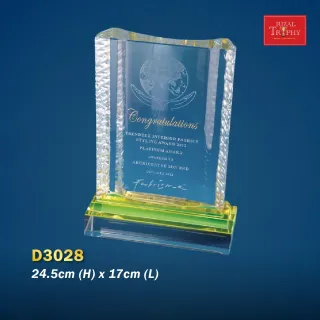 Trophy Crystal Plaque - Rizal Trophy