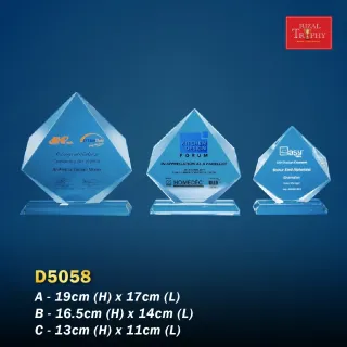 Trophy Crystal Plaque - Rizal Trophy