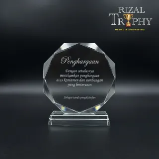 Trophy Crystal Plaque - Rizal Trophy